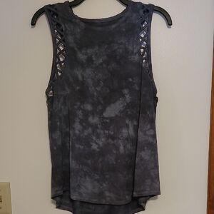 Soft & Sexy Womens Tie Dye Blue Tank Top SZ L